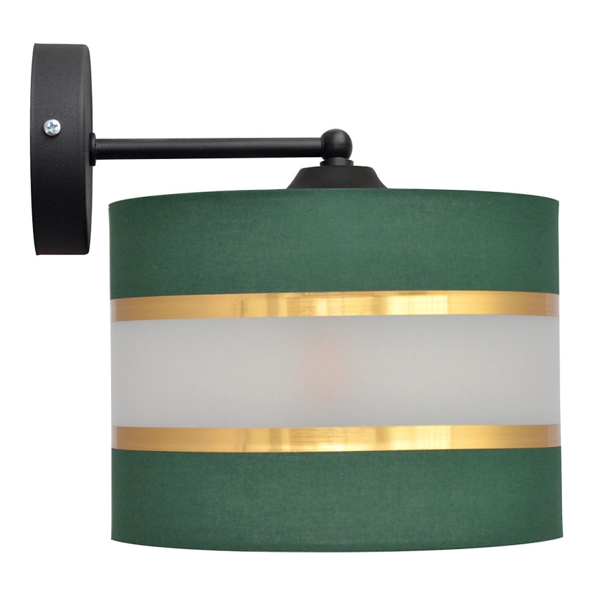 Vägglampa HELEN 1xE27/15W/230V grön/guld