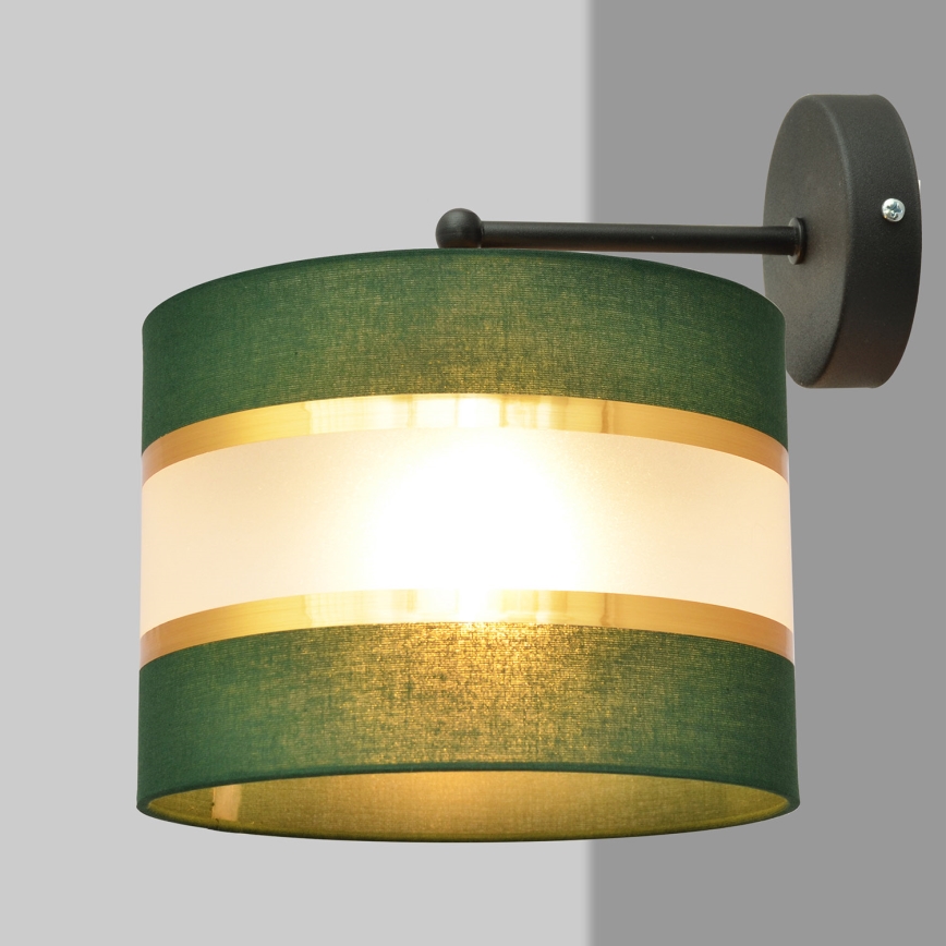 Vägglampa HELEN 1xE27/15W/230V grön/guld