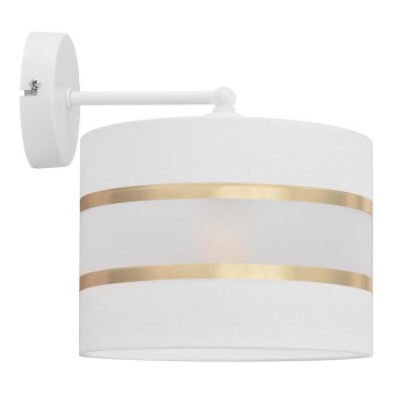 Vägglampa HELEN 1xE27/15W/230V vit/guld