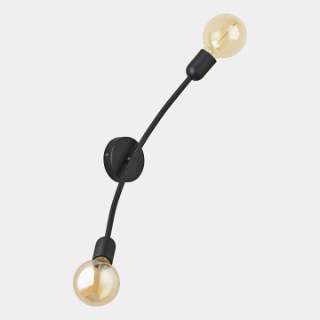 Vägglampa  HELIX 2xE27/60W/230V svart 