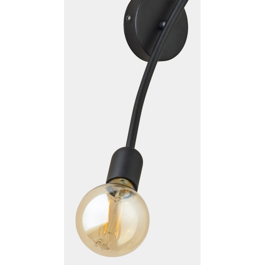 Vägglampa  HELIX 2xE27/60W/230V svart 