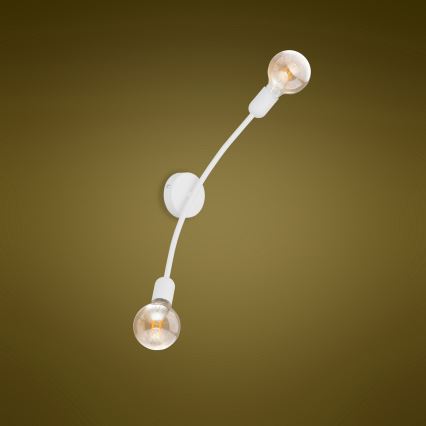 Vägglampa  HELIX 2xE27/60W/230V vit 