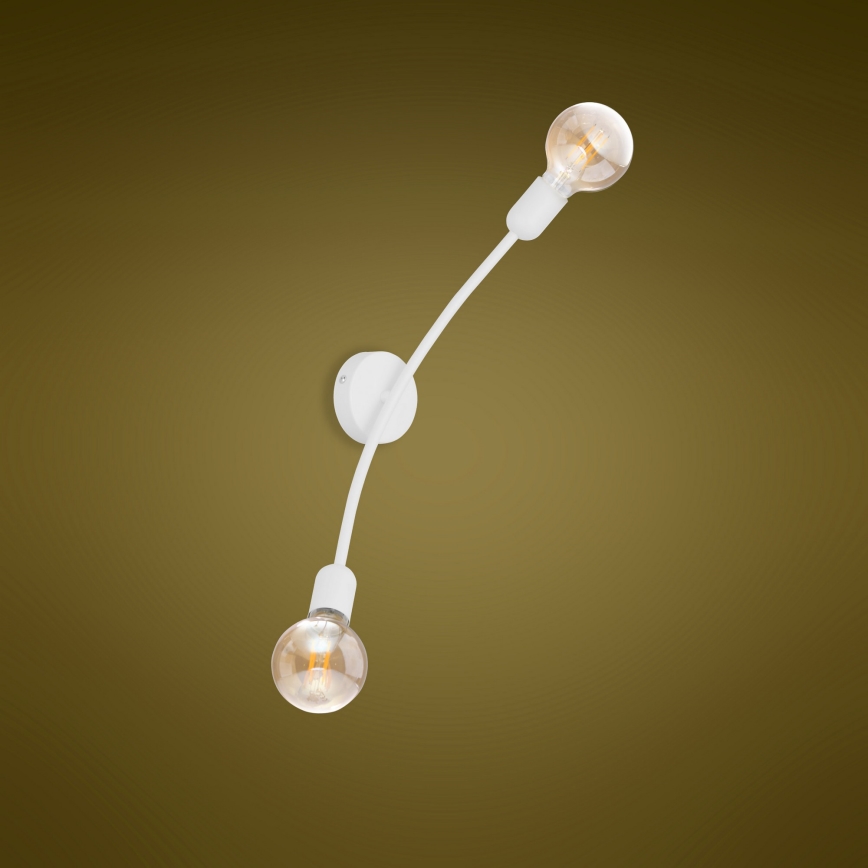 Vägglampa  HELIX 2xE27/60W/230V vit 