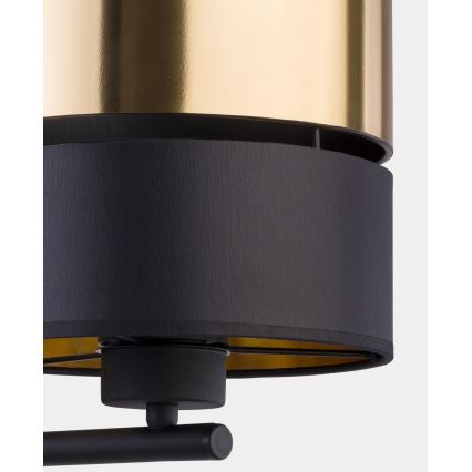 Vägglampa  HILTON 1xE27/15W/230V mässing /svart