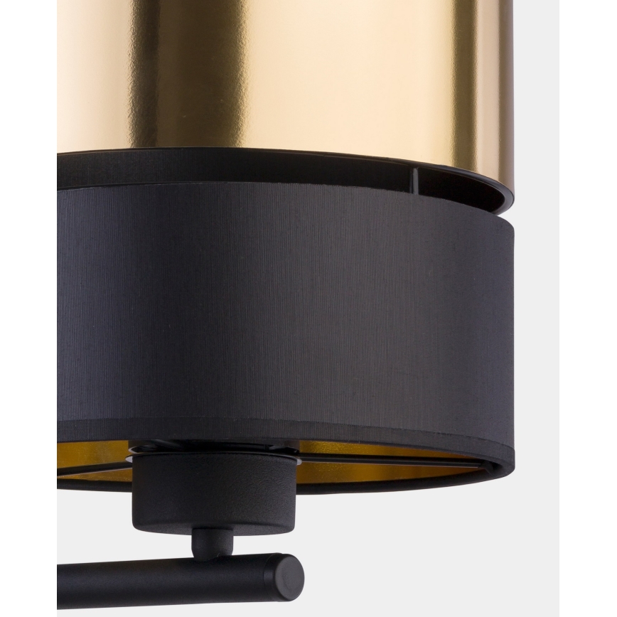 Vägglampa  HILTON 1xE27/15W/230V mässing /svart