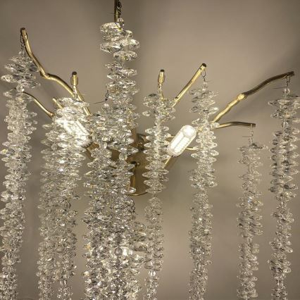 Vägglampa i kristall 3xG9/40W/230V Roséguld