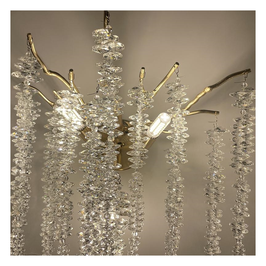 Vägglampa i kristall 3xG9/40W/230V Roséguld