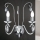 Vägglampa i kristall ALESSIA 2xE14/40W/230V skinande krom