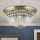 Vägglampa i kristall PLAFOND 6xE27/40W/230V diameter 47 cm brons