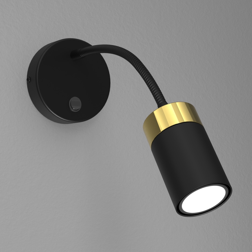 Vägglampa JOKER 1xGU10/8W/230V svart/gyllene