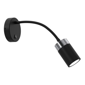 Vägglampa JOKER 1xGU10/8W/230V svart/matt krom