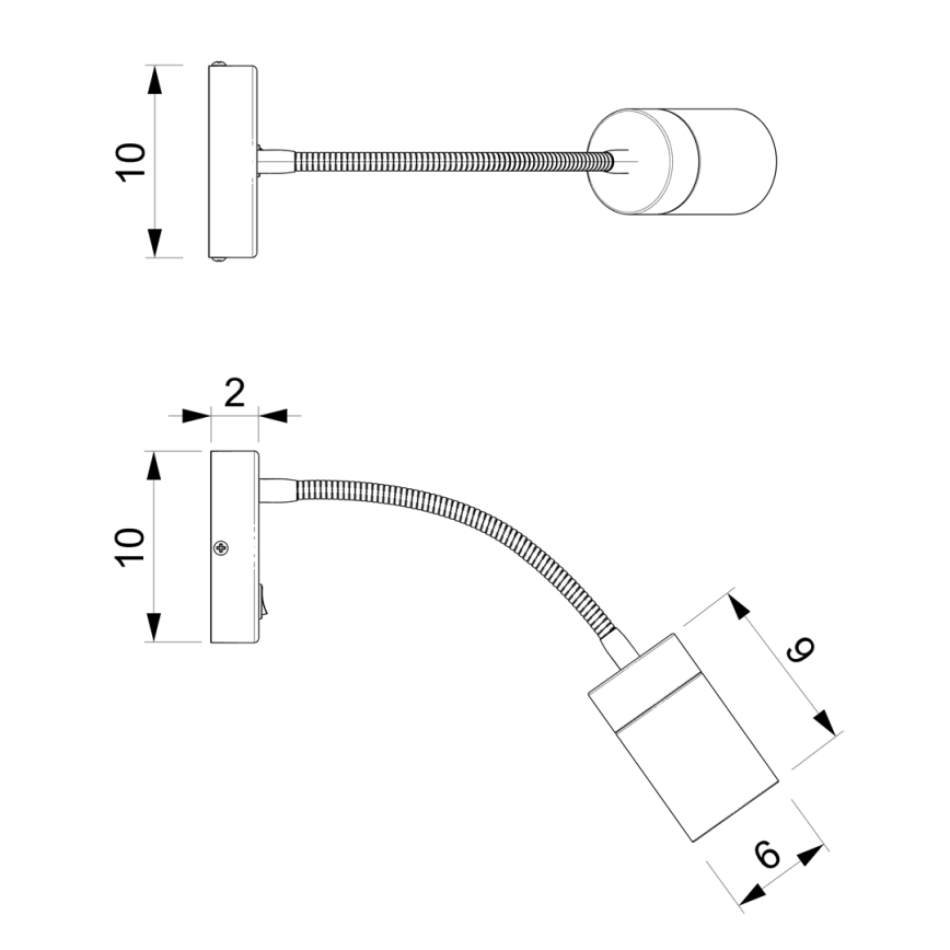 Vägglampa JOKER 1xGU10/8W/230V svart/matt krom