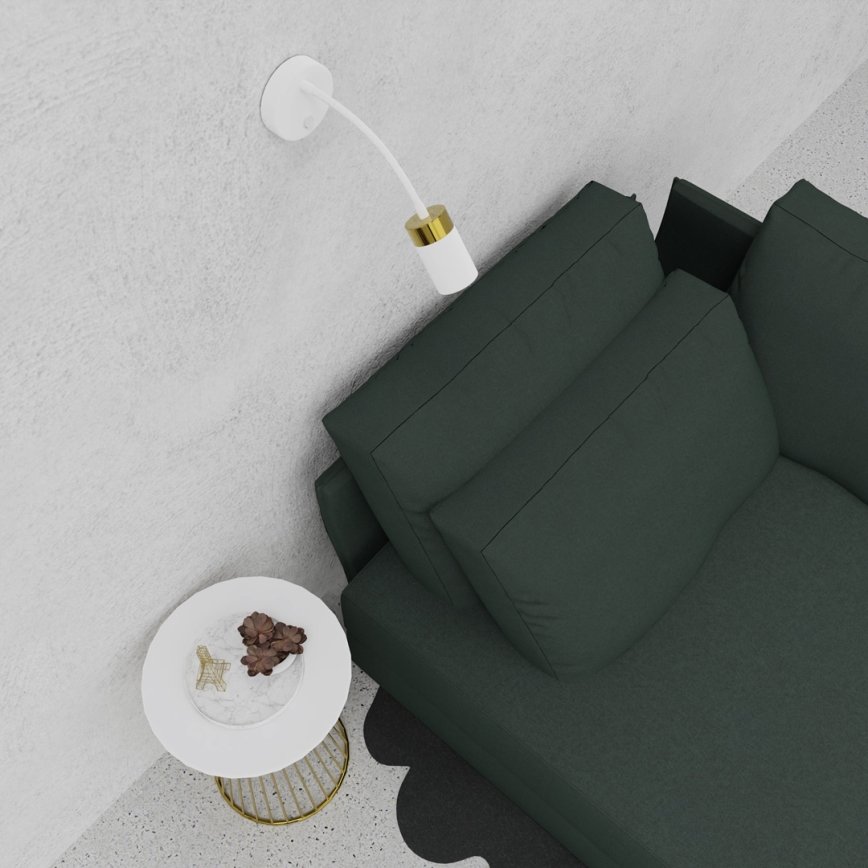 Vägglampa JOKER 1xGU10/8W/230V vit/gyllene