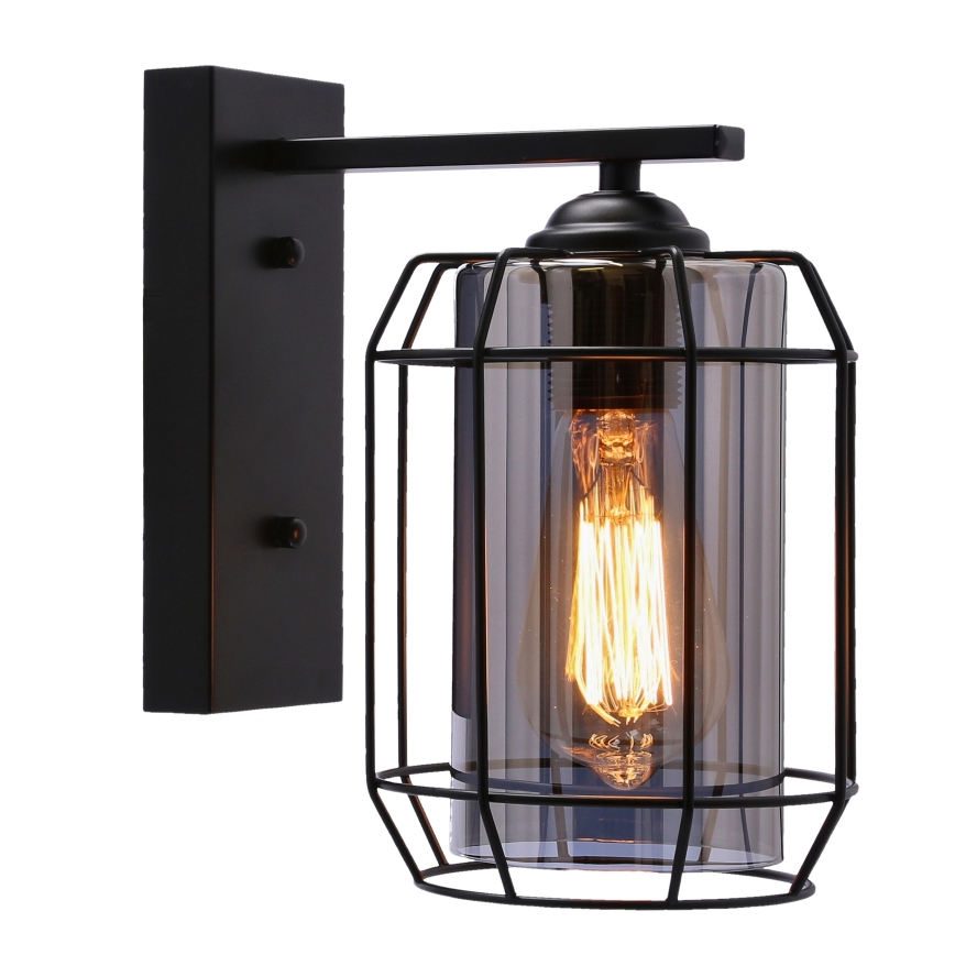 Vägglampa JONERA 1xE27/40W/230V svart