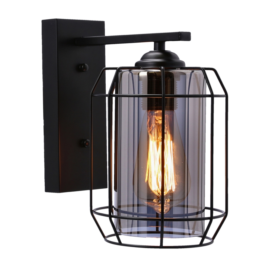 Vägglampa JONERA 1xE27/40W/230V svart