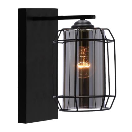 Vägglampa JONERA 1xE27/40W/230V svart