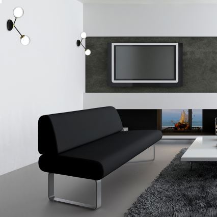 Vägglampa  JOY 2xE14/40W/230V svart /gyllene