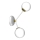 Vägglampa  JOY 2xE14/40W/230V vit /gyllene