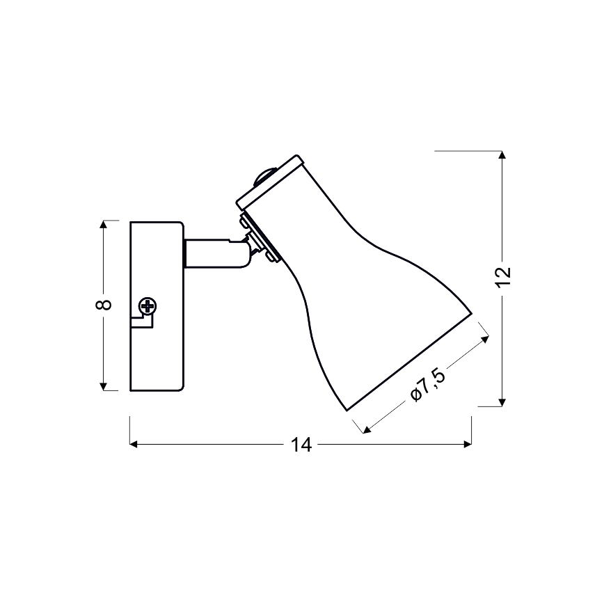 Vägglampa JULIE 1xE14/40W/230V grå