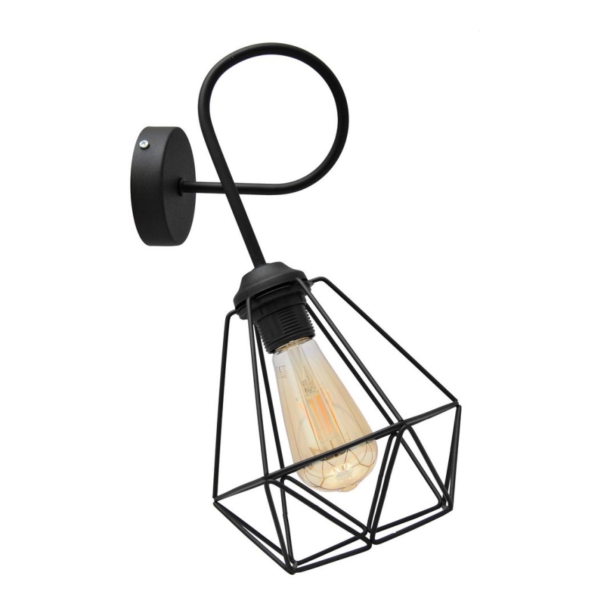 Vägglampa  KARO 3xE27/15W/230V svart 
