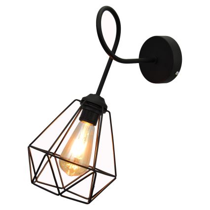 Vägglampa  KARO 3xE27/15W/230V svart 