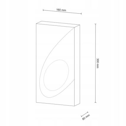 Vägglampa KOMETA 1xE14/12W/230V plåster/vit