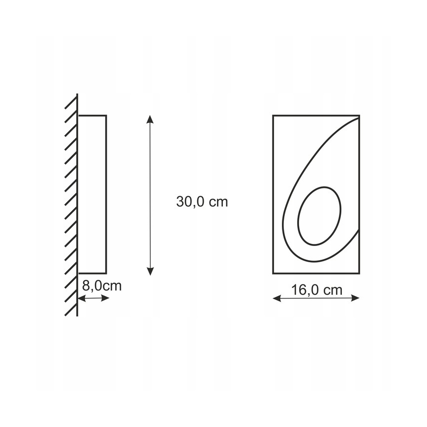 Vägglampa KOMETA 1xE14/12W/230V plåster/vit