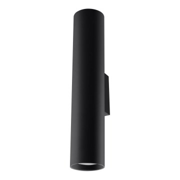 Vägglampa LAGOS 2 2xGU10/10W/230V svart