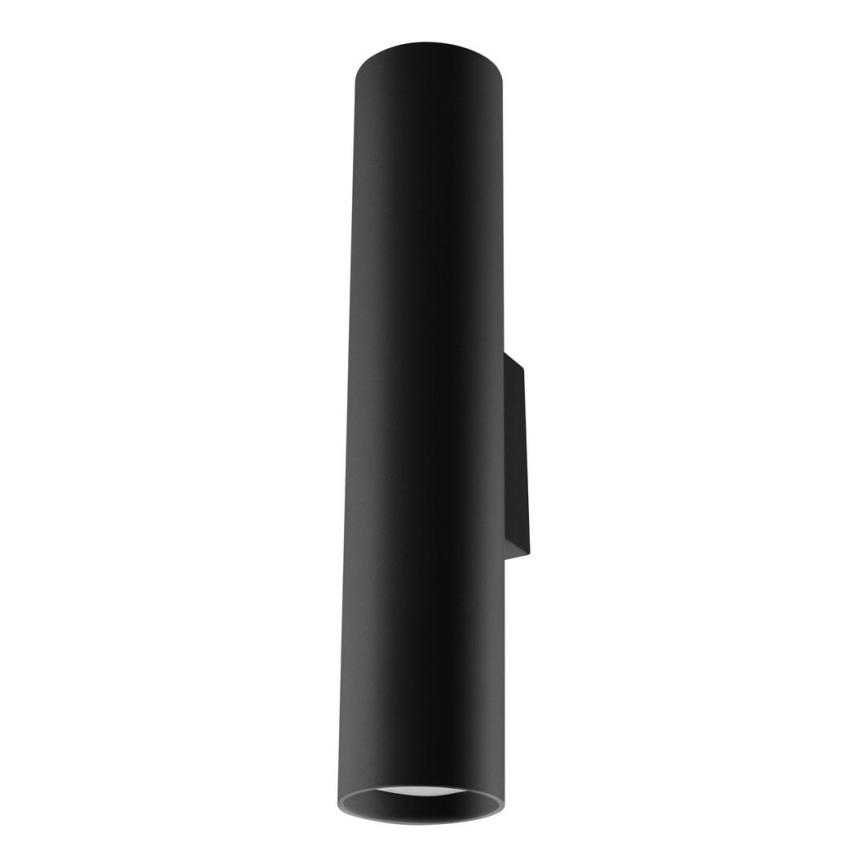 Vägglampa LAGOS 2 2xGU10/10W/230V svart