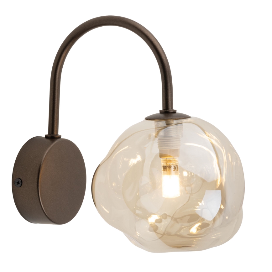 Vägglampa LAVA 1xG9/8W/230V brons/rökbeige