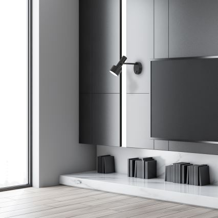 Vägglampa LINTERNA 1xGX53/12W/230V svart
