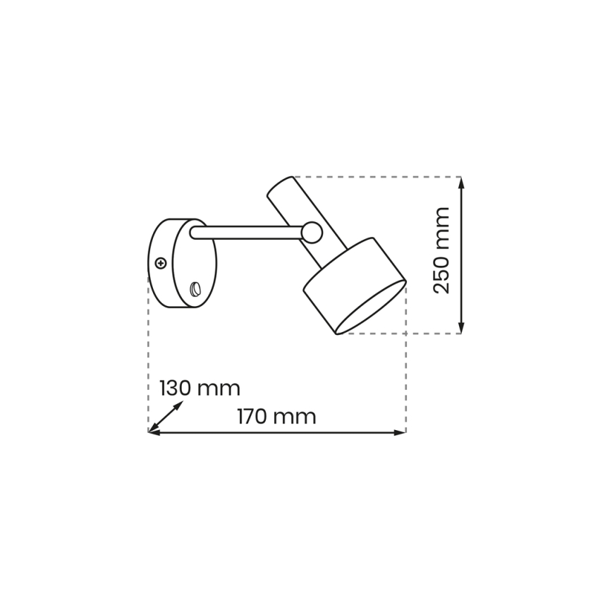 Vägglampa LINTERNA 1xGX53/12W/230V svart