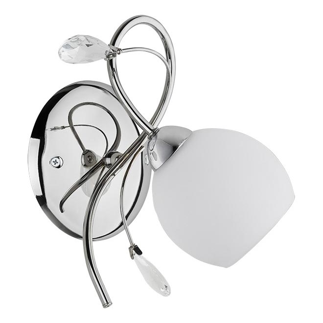 Vägglampa LIVIA 1xE14/10W/230V skinande krom