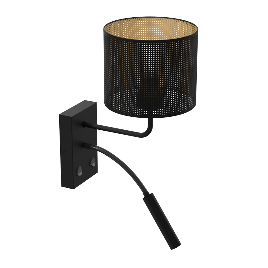 Vägglampa LOFT SHADE 1xE27/60W+1xG9/8W/230V svart/gyllene