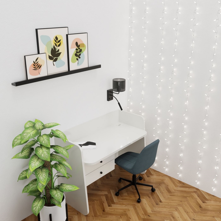 Vägglampa LOFT SHADE 1xE27/60W+1xG9/8W/230V svart