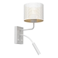Vägglampa LOFT SHADE 1xE27/60W+1xG9/8W/230V vit/gyllene