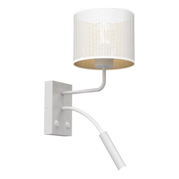 Vägglampa LOFT SHADE 1xE27/60W+1xG9/8W/230V vit/gyllene