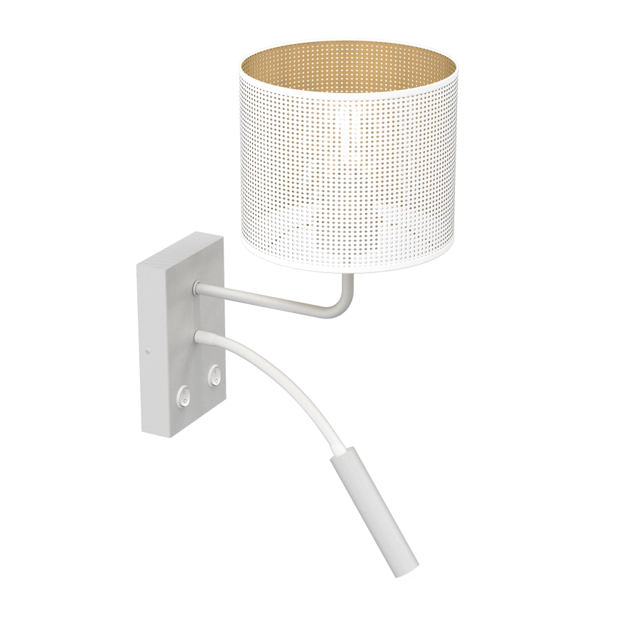Vägglampa LOFT SHADE 1xE27/60W+1xG9/8W/230V vit/gyllene