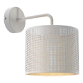 Vägglampa LOFT SHADE 1xE27/60W/230V vit/guld