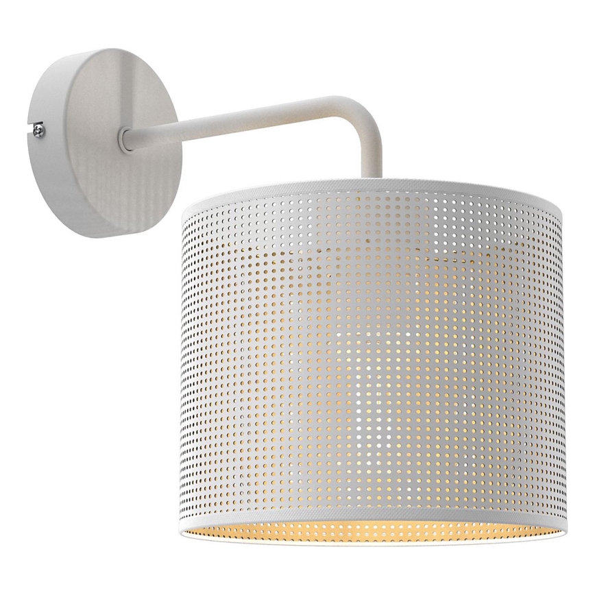 Vägglampa LOFT SHADE 1xE27/60W/230V vit/gyllene