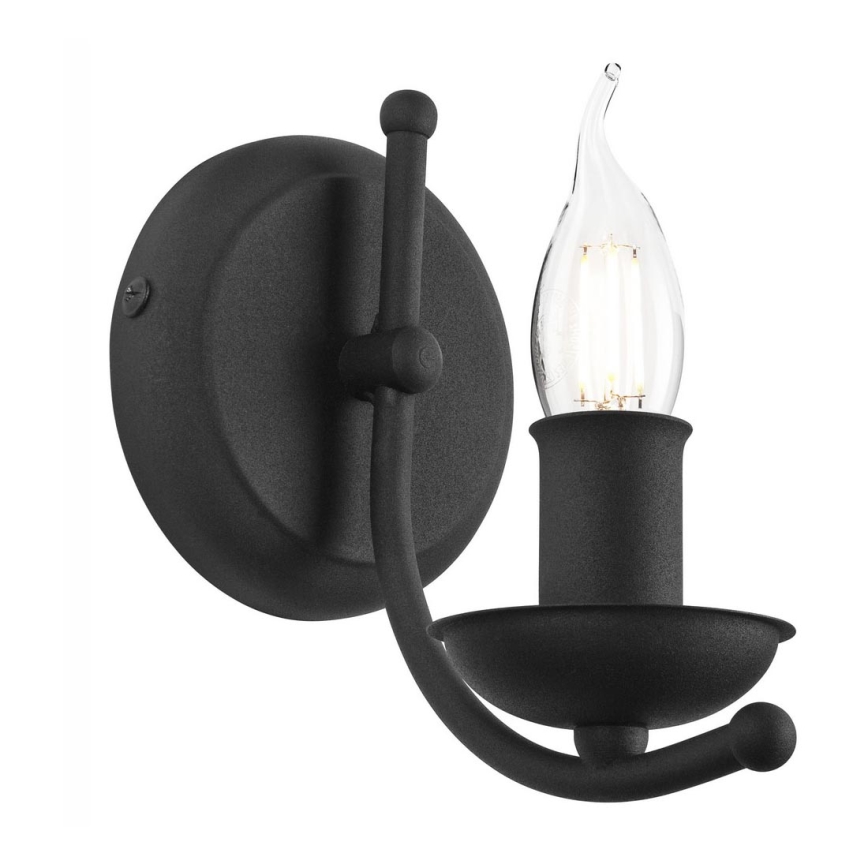 Vägglampa LUCY 1xE14/60W/230V svart