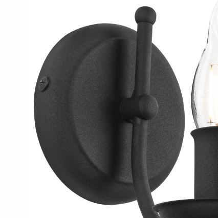 Vägglampa LUCY 1xE14/60W/230V svart