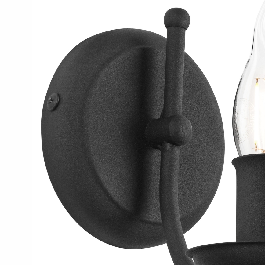 Vägglampa LUCY 1xE14/60W/230V svart