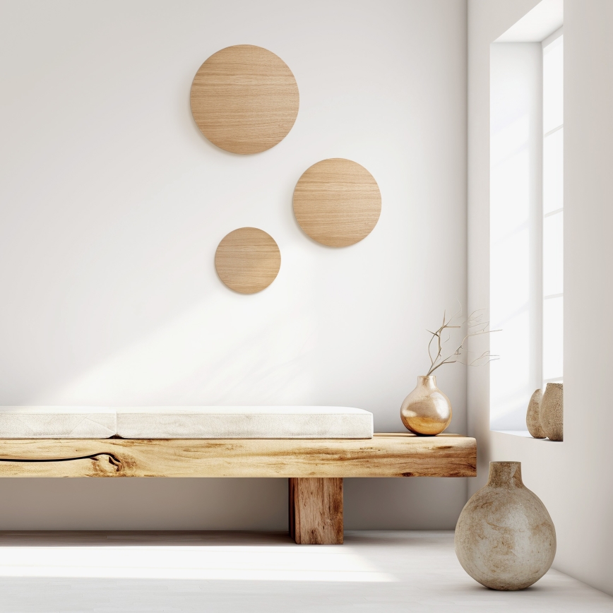 Vägglampa LUNA 4xG9/8W/230V diameter 40 cm brun