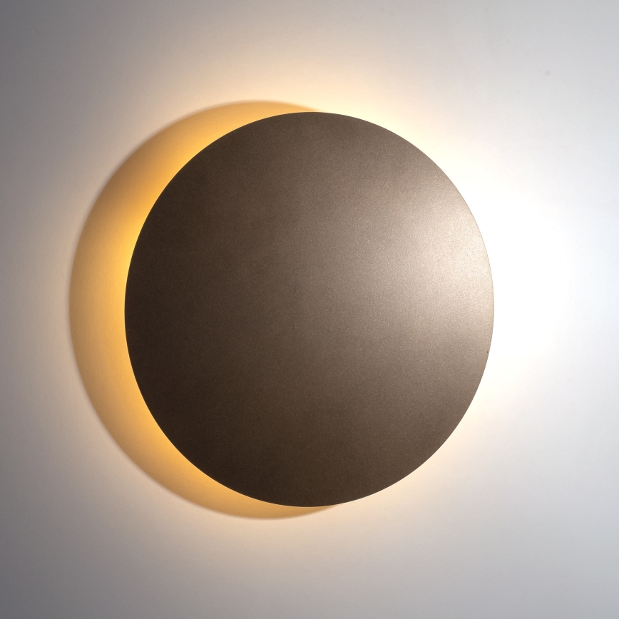 Vägglampa LUNA 4xG9/8W/230V diameter 40 cm brun