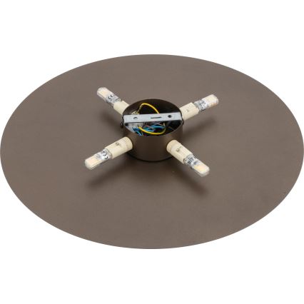 Vägglampa LUNA 4xG9/8W/230V diameter 40 cm brun
