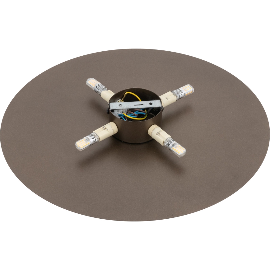 Vägglampa LUNA 4xG9/8W/230V diameter 40 cm brun