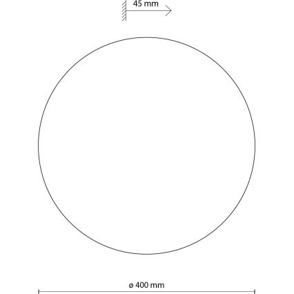 Vägglampa LUNA 4xG9/8W/230V diameter 40 cm brun