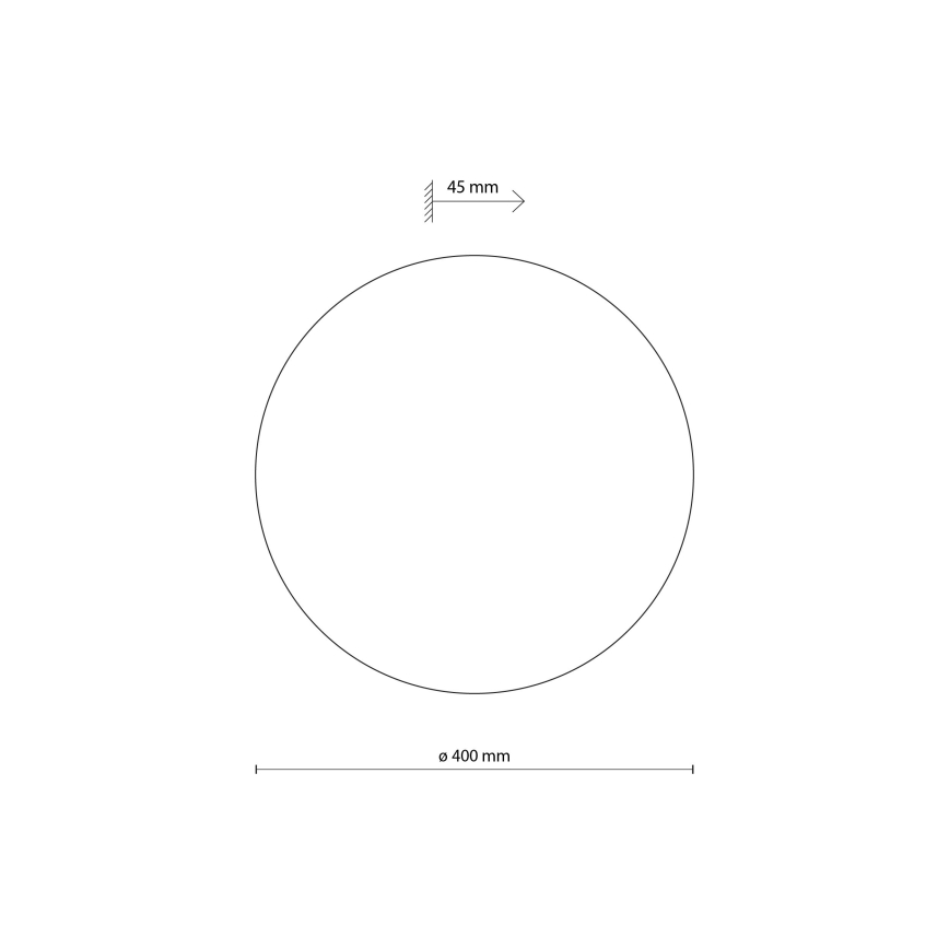 Vägglampa LUNA 4xG9/8W/230V diameter 40 cm grå