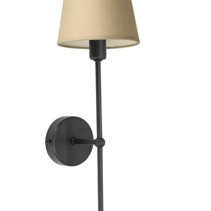 Vägglampa MADELA 1xE14/40W/230V beige/svart